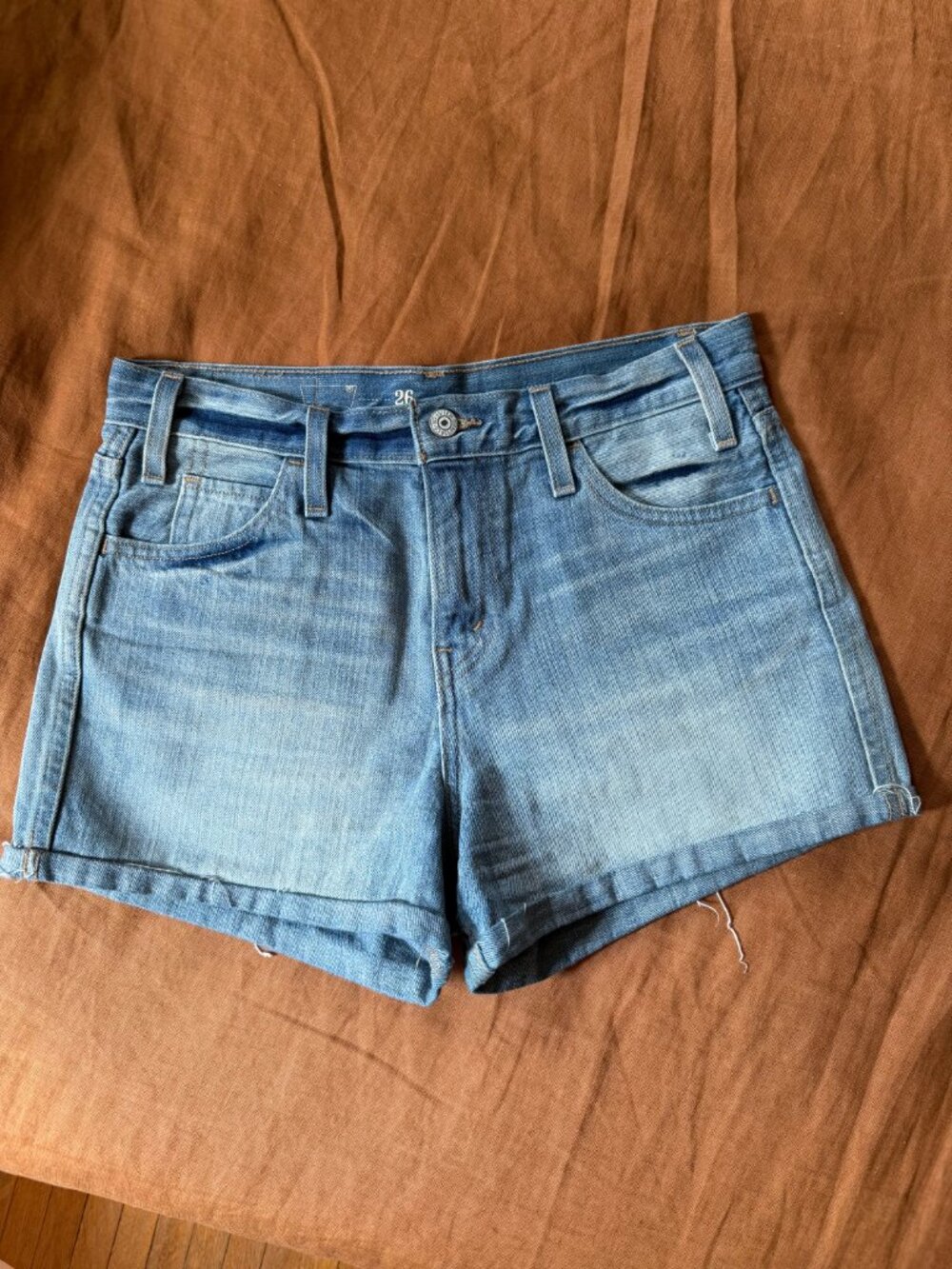 Levi's Vintage Orange Tab Denim Shorts (Size 26) - Picture 2 of 5